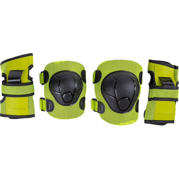 Набор защиты TECH TEAM SAFETY LINE зеленый 100 (M) 1/24 колени, локти, перчатки NP000609
